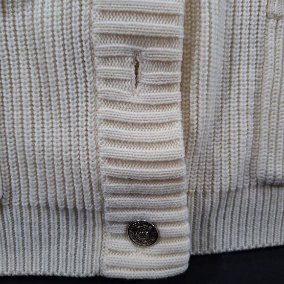 Vintage Highgate Ltd Women's Small Cardigan Sweater White Knit Long Sleeve - Picture 12 of 14